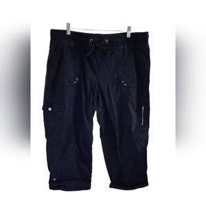 Westport Woman's Plus Size Cargo Capri Pants